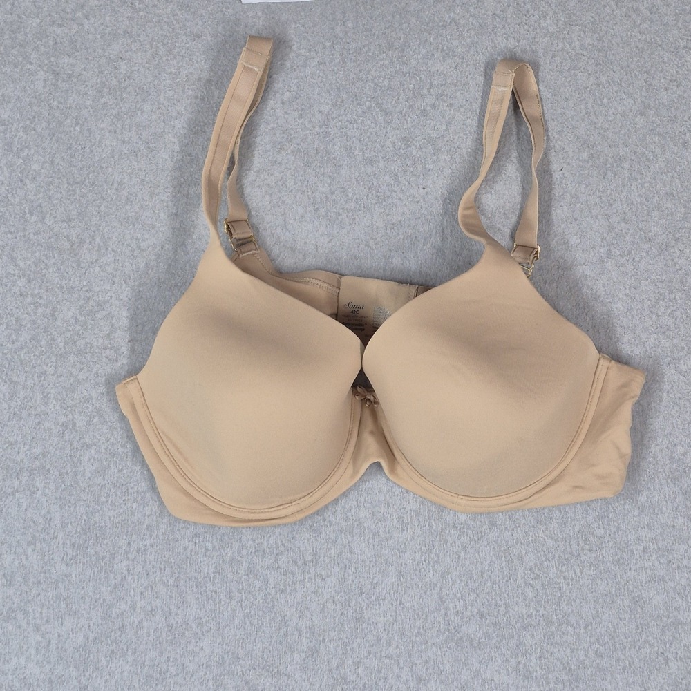 Soma Women Bra 42C Beige Embraceable Full Coverage T Shirt Underwired